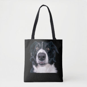 Black and White Dog Face Tote Bag