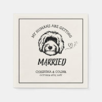 Black and White Dog Modern Fun Simple Wedding  Nap