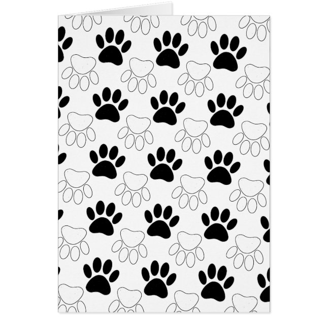 Black And White Dog Paw Print Pattern (Front)