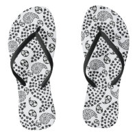Black And White Dog Paws And Hearts Paisley Print