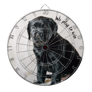 Black and White Dog Photo Dartboard