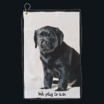Black and White Dog Photo  Golf Towel<br><div class="desc">The black and white dog photo golf towel makes a great gift for golfers. Customise with your image and a quote.</div>