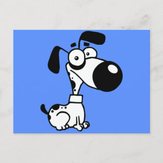 Black and white Dog Postcard