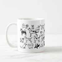 Black and White Dogs Pattern | Cool Canine Lover's