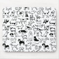 Black and White Dogs Pattern | Cool Canine Lover's