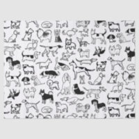 Black and White Dogs Pattern | Cute Canine Lover's