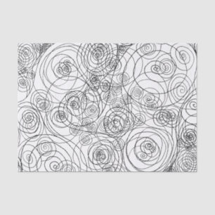 Black and White Doodle Art Tissue Paper