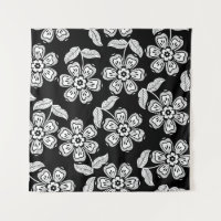 Black and white doodle flower patternblack,abstrac