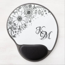 Black and White Doodle Flowers Colour In Picture 