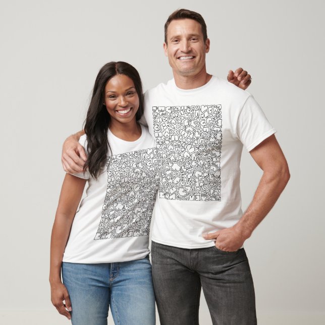 black and white doodle T-Shirt (Unisex)