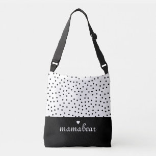 Black and White Dots Crossbody Crossbody Bag
