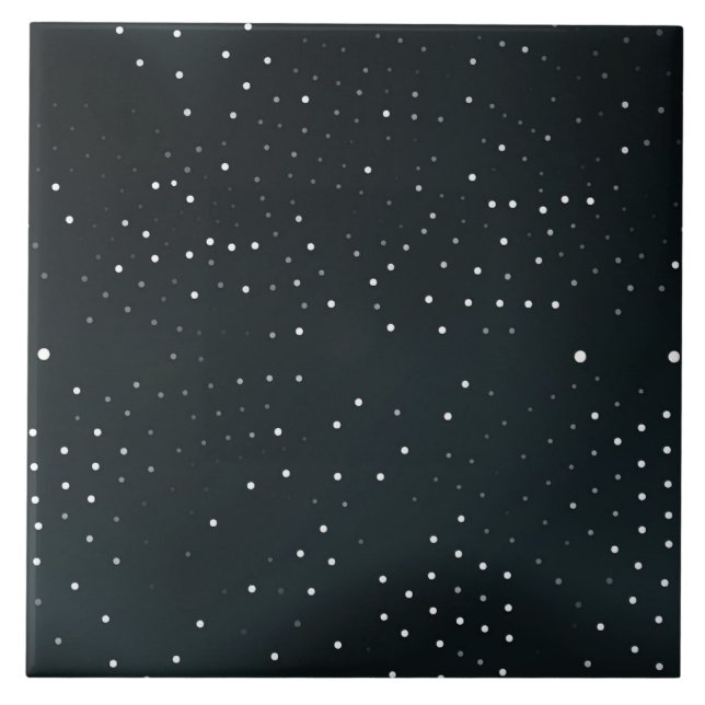 Black and White Dots, Luminous Atmosphere Tile (Front)