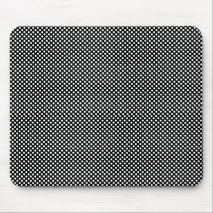 Black and white dots mouse mat