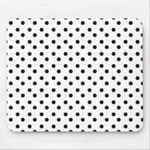 Black and White Dots Mousepad