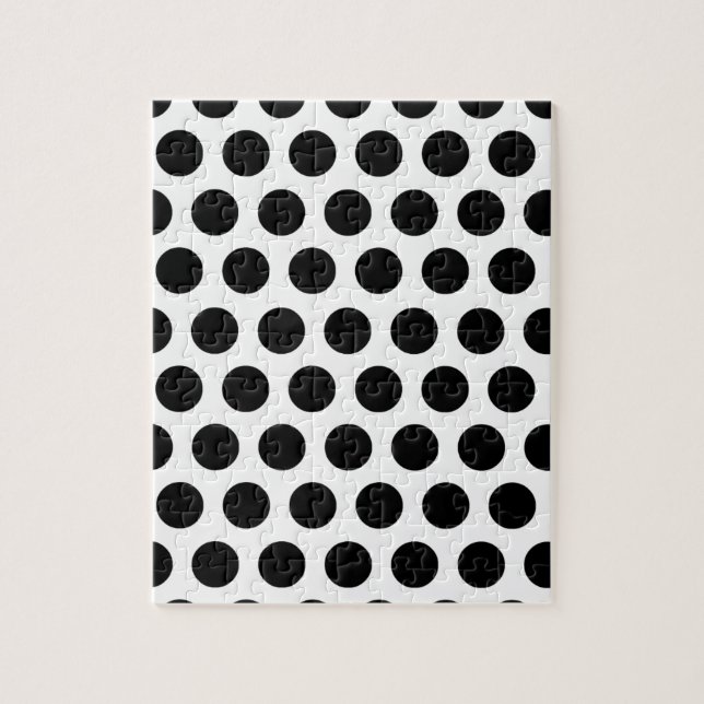 Black and White Dots Pattern Jigsaw Puzzle (Vertical)