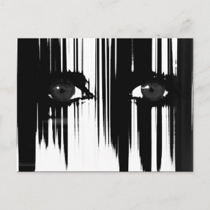 Black and White Dramatic Eyes Postcard