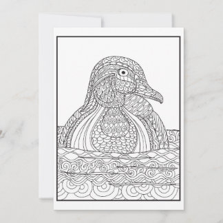 Black and White Duck Card