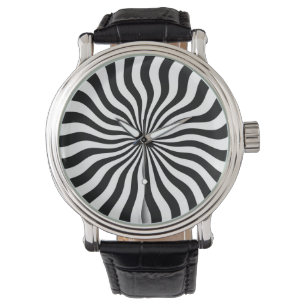Black And White Dynamic Geo Mens Watch