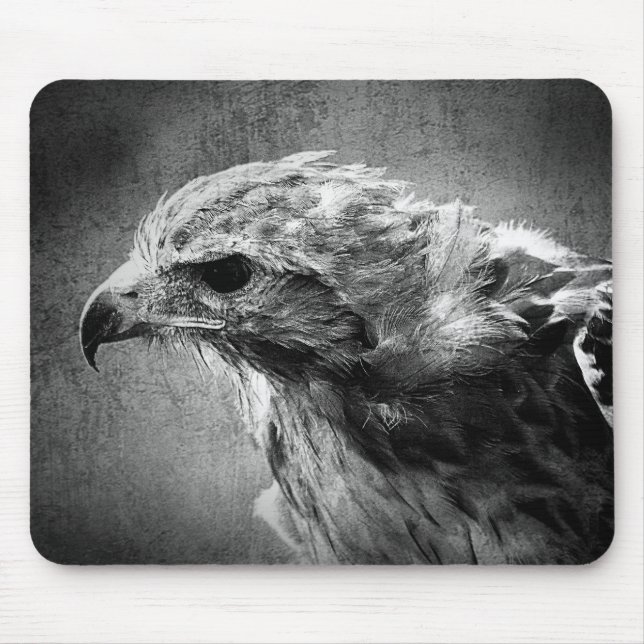 Black and white eagle mouse mat (Front)