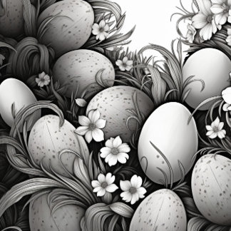Black and White Easter Eggs  Tie