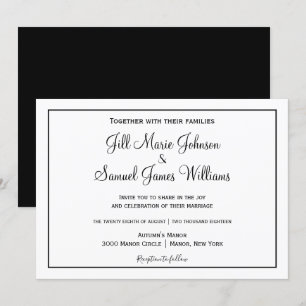 Black and White Elegance Invitation