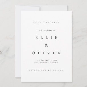 Black and White Elegant Boho Save the Date II Invitation