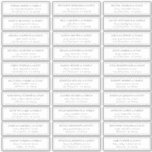 Black and White Elegant Chic Guest Names Address<br><div class="desc">Composed of simple serif typography. These elements are simple,  elegant,  and modern. This has 30 stickers. 
 
 This is designed by White Paper Birch Co. exclusive for Zazzle.
 
 Available here:
 http://www.zazzle.com/store/whitepaperbirch</div>