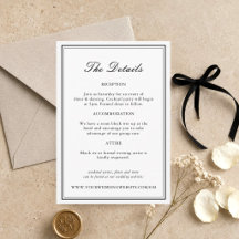 Black and White Elegant Classic Wedding Details