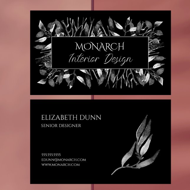 Black and White Elegant Designer Business Card (Black and White Elegant Designer Business Card)