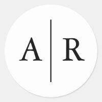 Black and White Elegant Envelope Seal, Wedding