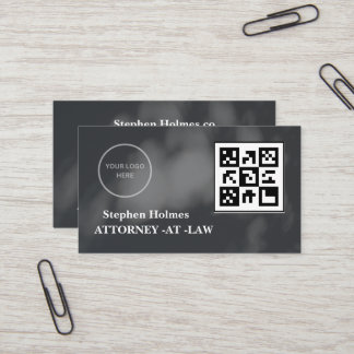 Black and white elegant logo minimalist business card