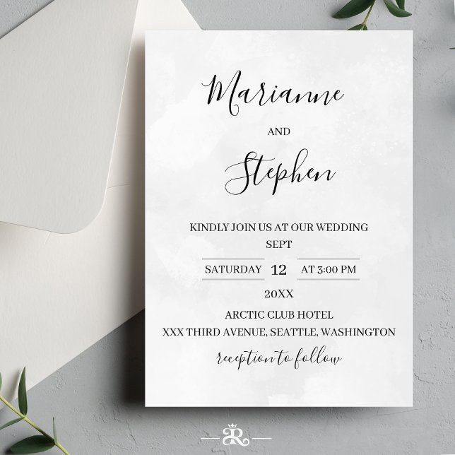 Black and White Elegant Minimalist Invitation (Creator Uploaded)