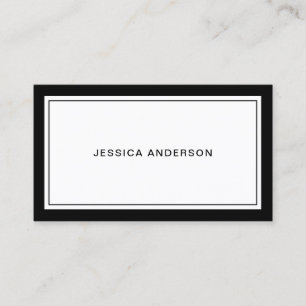 Black And White Elegant Modern Business Card