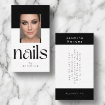 Black And White Elegant Photo Nails Specialist