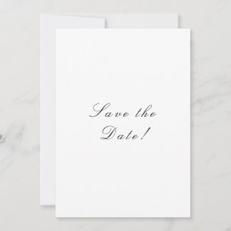 Black and White Elegant Script QR Code Save The Date