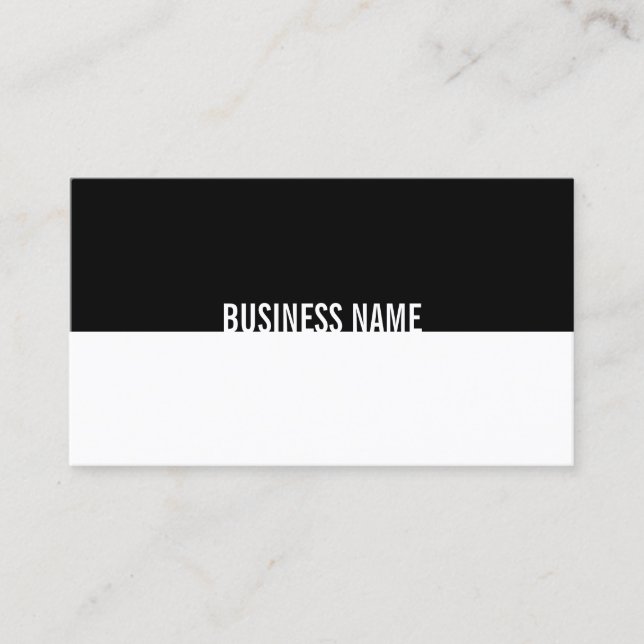 Black And White Elegant Simple Design Modern Cool Business Card (Front)