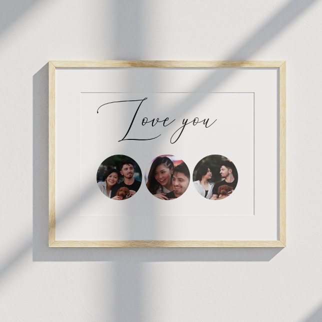 Black and white elegant simple script multi photo poster (Creator Uploaded)