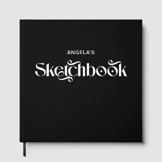 Black and White Elegant Typography Sketch Book
