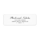 Black and White Elegant Wedding Return Address