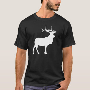 Black and White Elk Silhouette T-Shirt