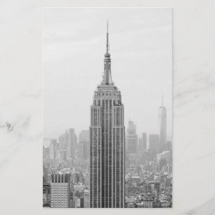 Black and White Empire State Building Manhattan Stationery