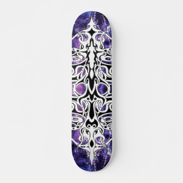 Black and White Empire Tribal Design Skateboard (Front)