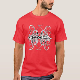 Black and White Empire Tribal Design T-Shirt