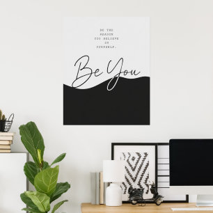 Black and White Empowering Quote Poster Minimalist