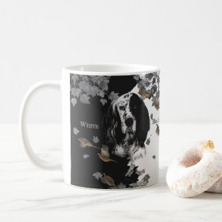 Black and white English setter        Coffee Mug