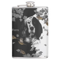Black and white English setter   