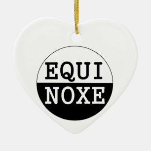black and white equinox ceramic tree decoration