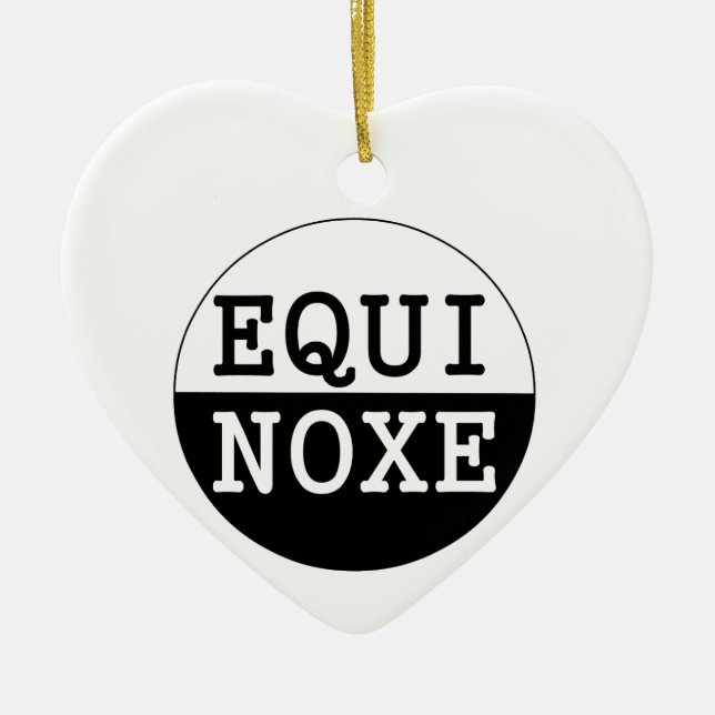 black and white equinox ceramic tree decoration (Front)