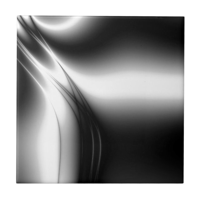 Black and White Estuary Tile (Front)
