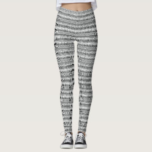 Black and White ethnic tribal aztec print Leggings